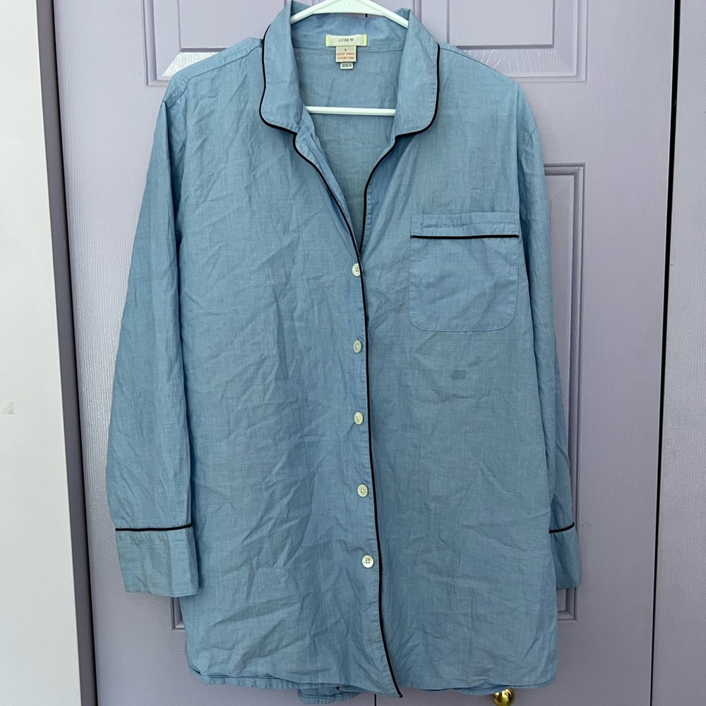 Blue J. Crew Button down Nightgown Size L